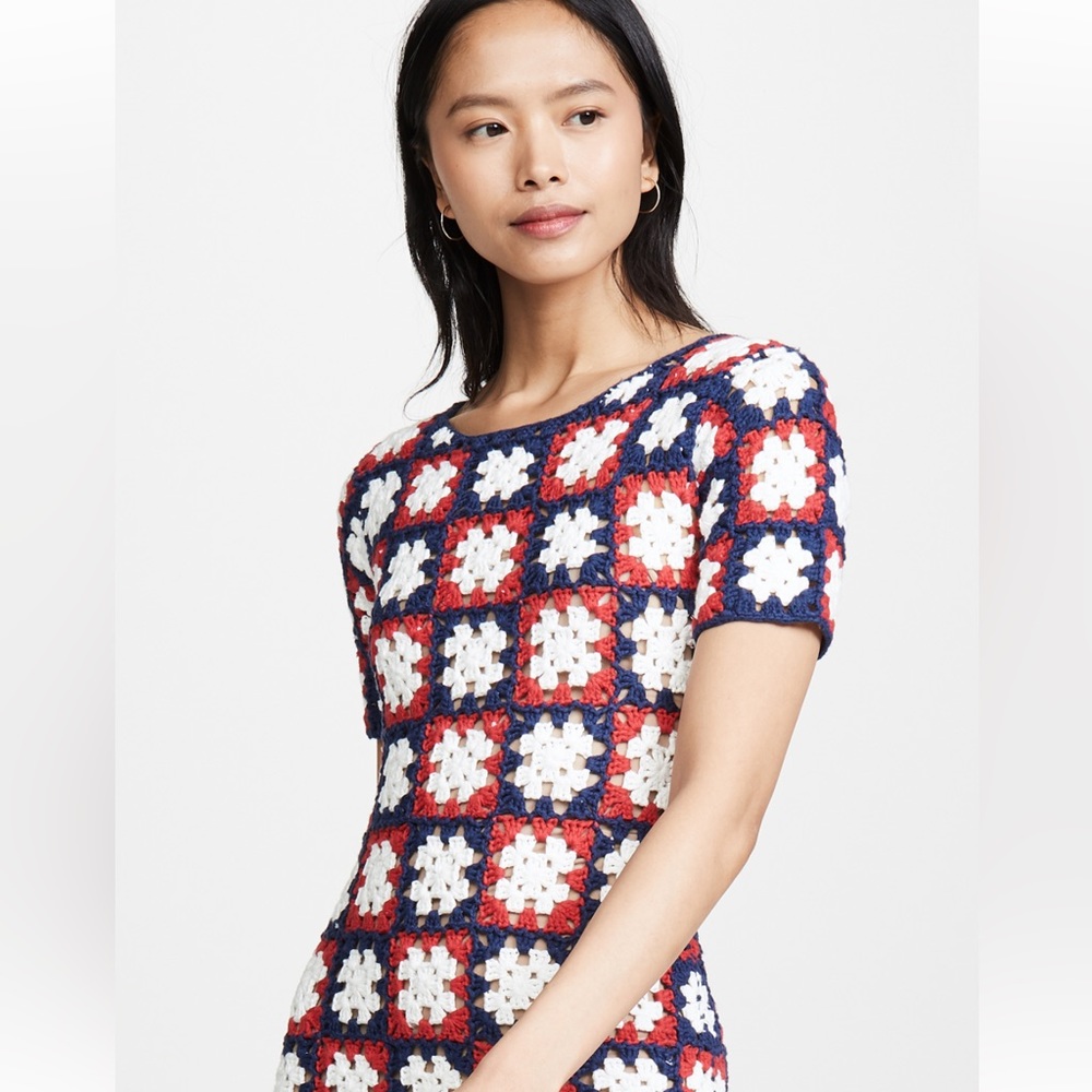 STAUD MARE CROCHET DRESS